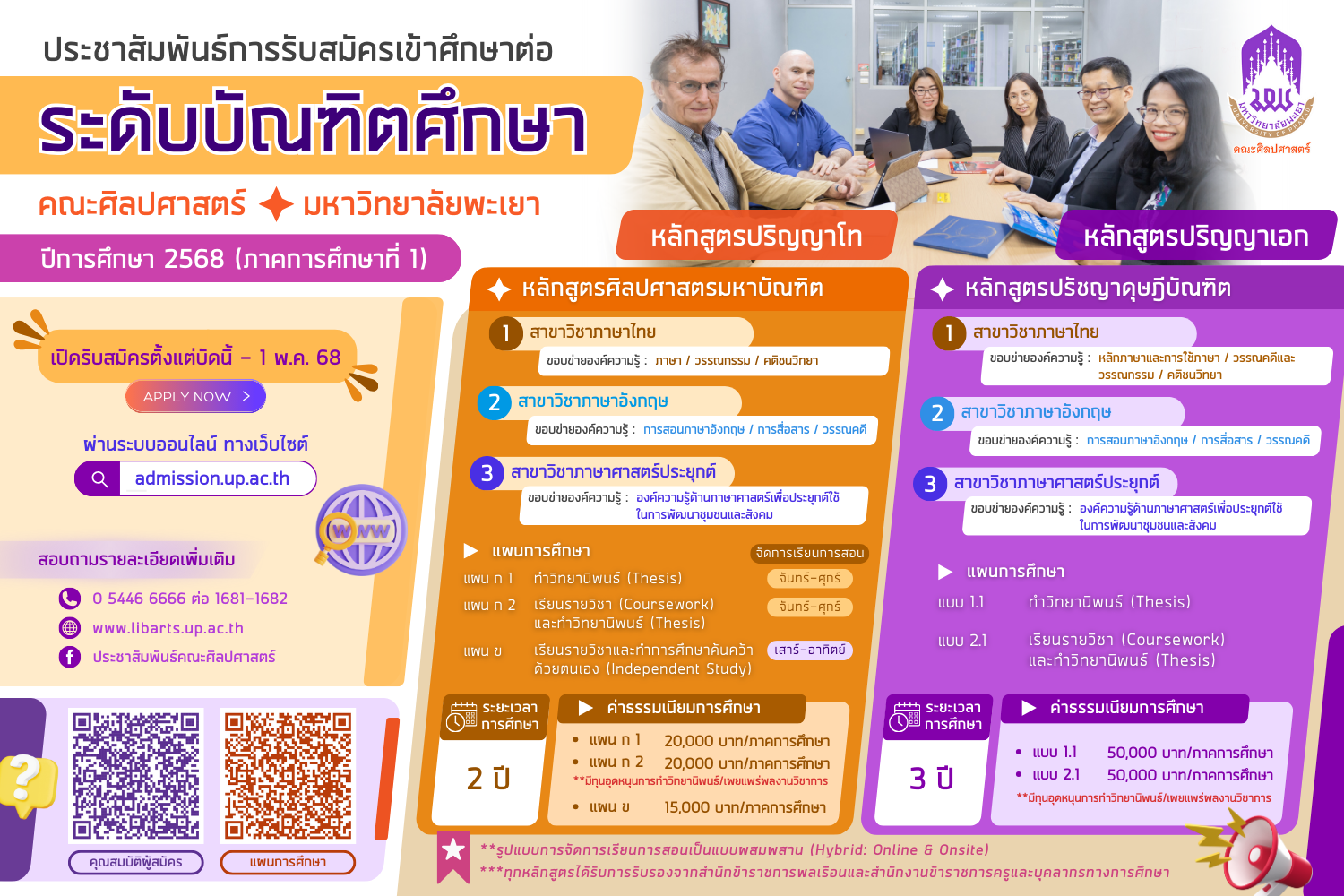 รับสมัครเข้าศึกษาระดับบัณฑิตศึกษา